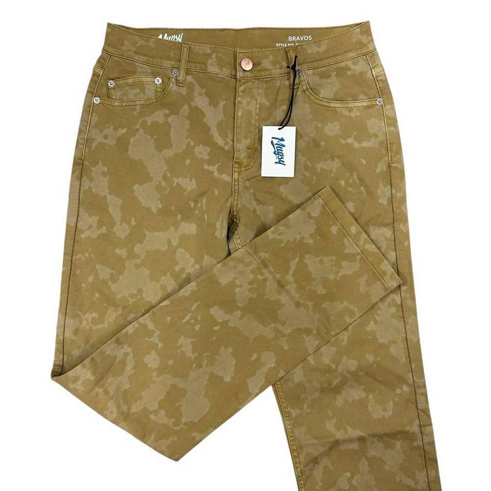 Mugsy Bravos Jeans Men's 32X34 Brown Acid‎ Wash Camo New with Tags NWT